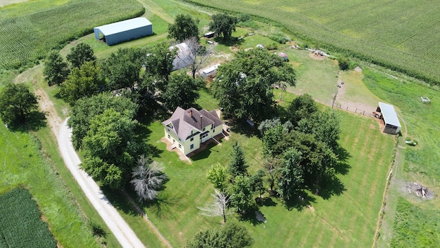 bird's eye view with a rural view