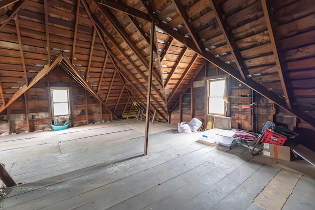 view of attic