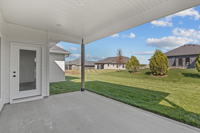 view of patio / terrace featuring a residential view