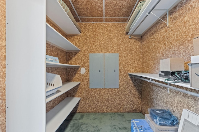 storage area with electric panel