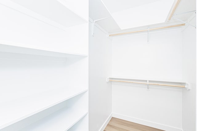 walk in closet featuring light wood-type flooring