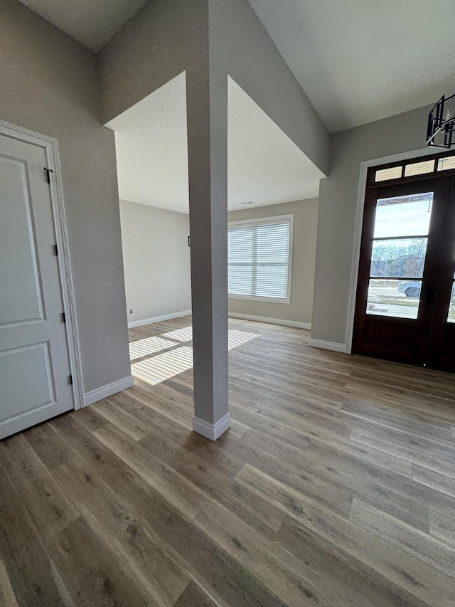 foyer featuring light hardwood / wood-style floors