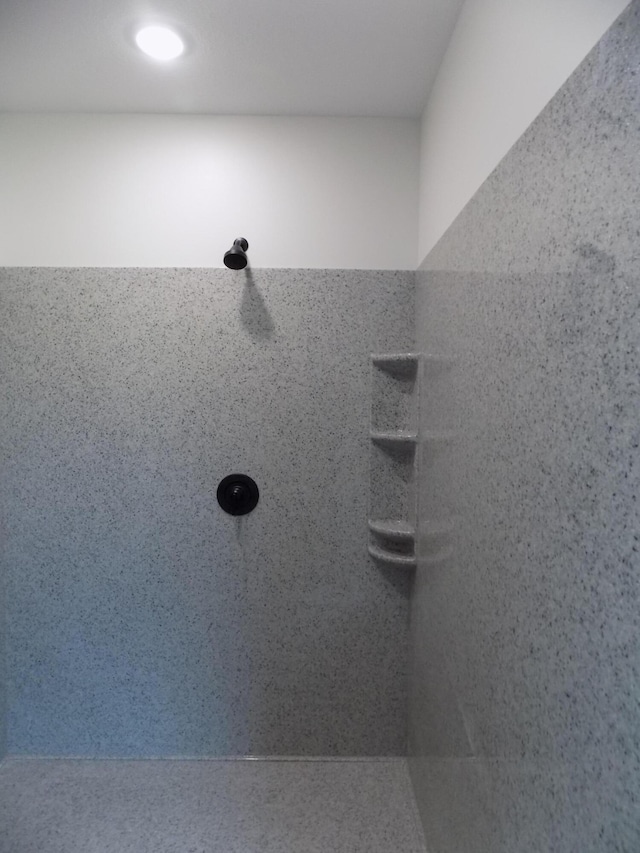 14 Carnival Ln, Centralia, MO 65240 - bathroom view of a tile shower and recessed lighting
