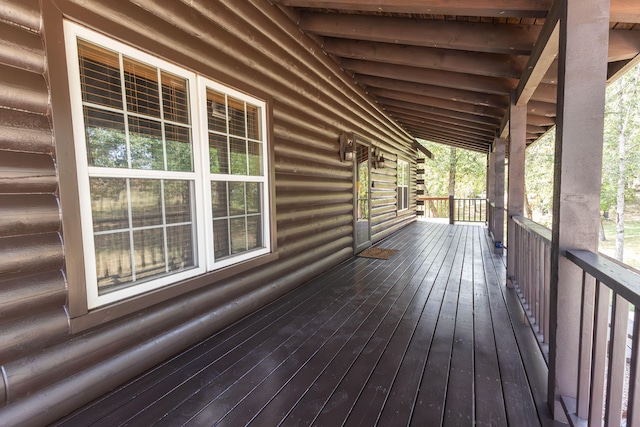 view of wooden deck