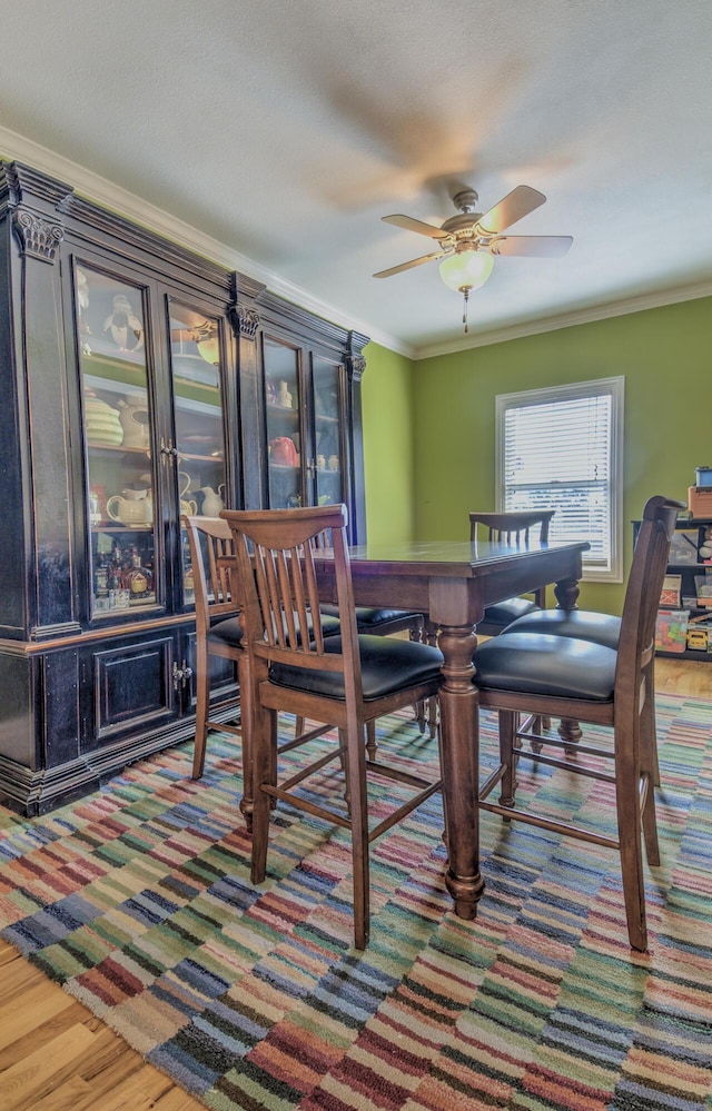 4200 S Rangeline Rd, Columbia, MO 65201 - dining room with crown molding and ceiling fan