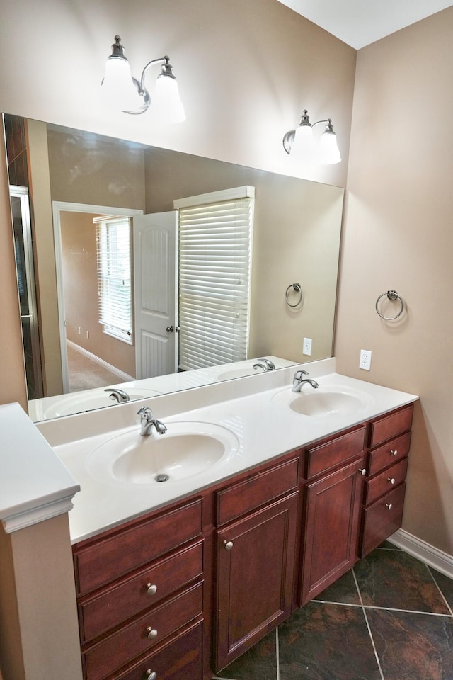 bathroom with vanity