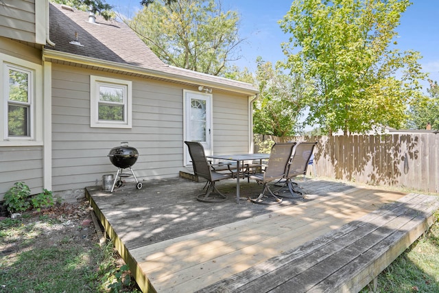 view of patio / terrace featuring a deck