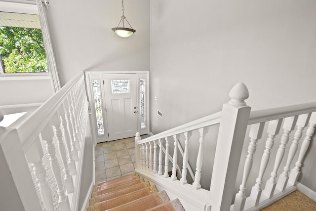 view of tiled foyer