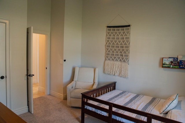 view of carpeted bedroom