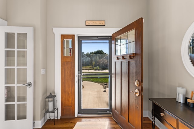 entryway featuring light hardwood / wood-style flooring