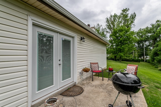 view of patio featuring area for grilling