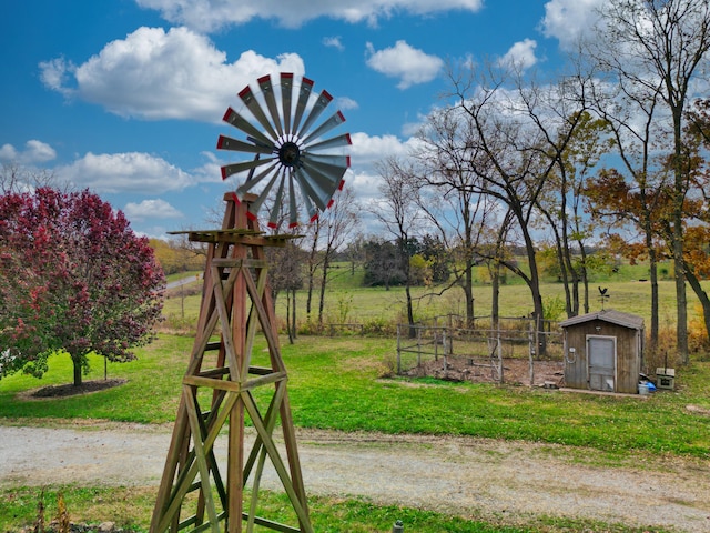 view of playground featuring a rural view