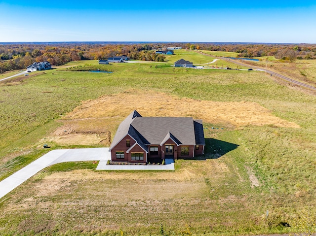 bird's eye view featuring a rural view