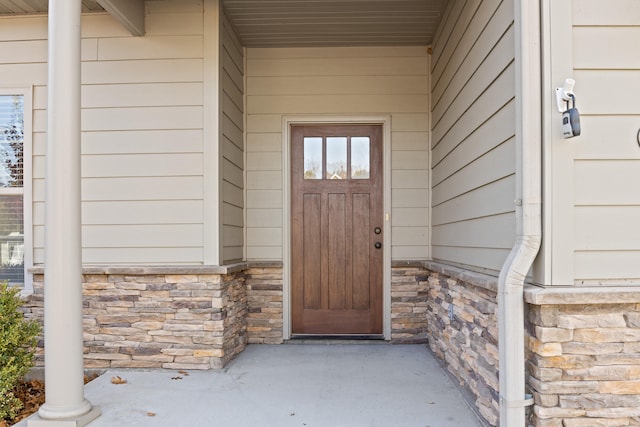 view of doorway to property