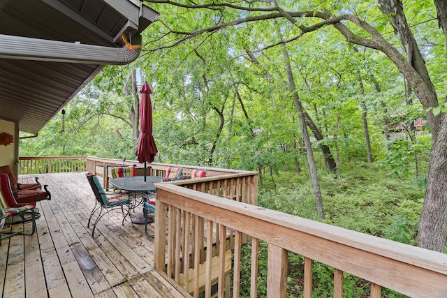 view of wooden deck