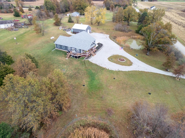 bird's eye view featuring a rural view