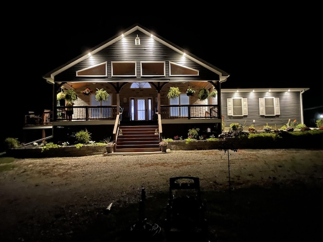 view of front of property with covered porch