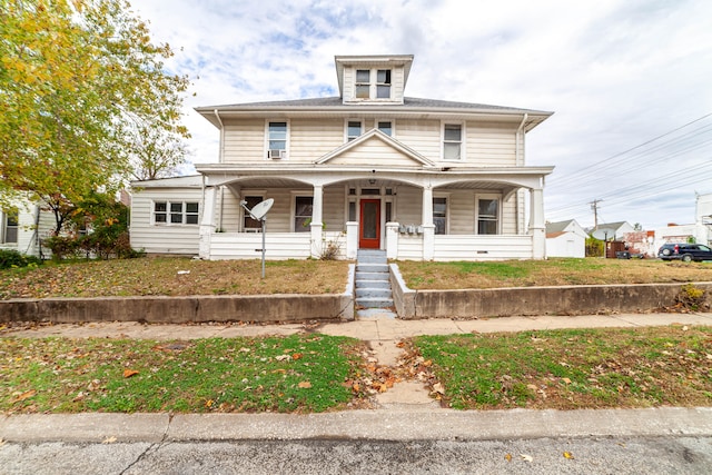 view of front facade with a porch