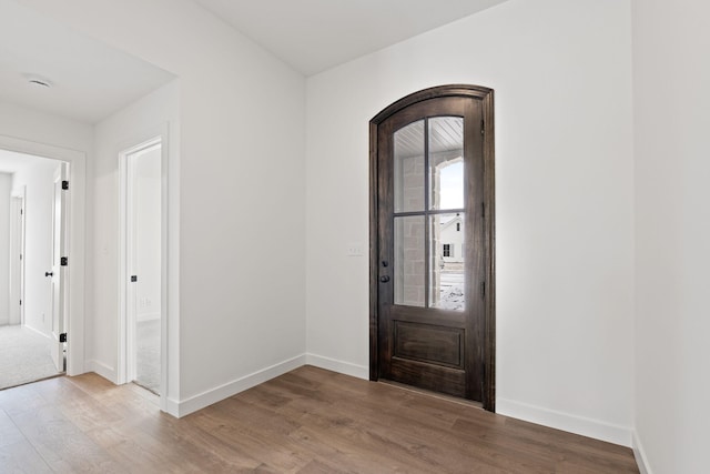 foyer featuring light hardwood / wood-style flooring