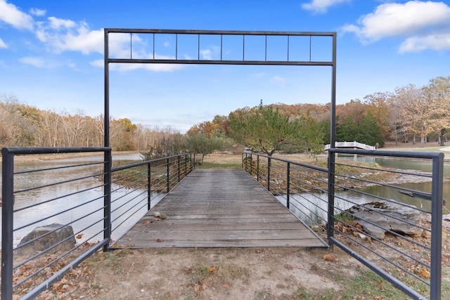 view of dock