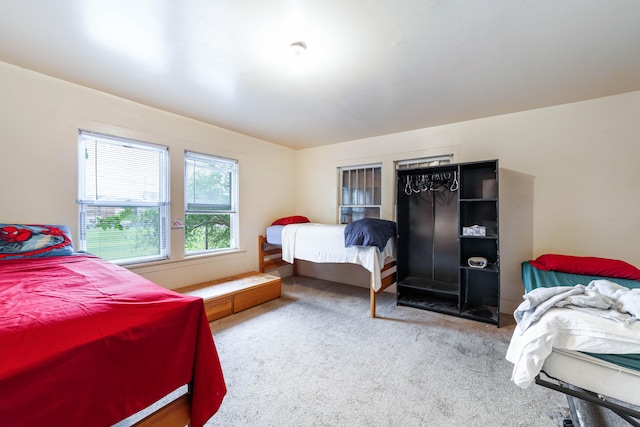 bedroom with carpet floors