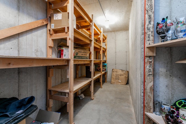 view of storage area