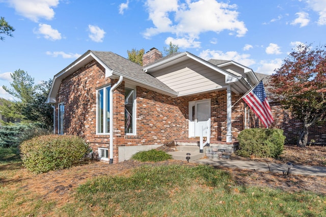 3405 Woodrail Ter, Columbia, MO 65203 - ranch-style house featuring brick siding and a chimney