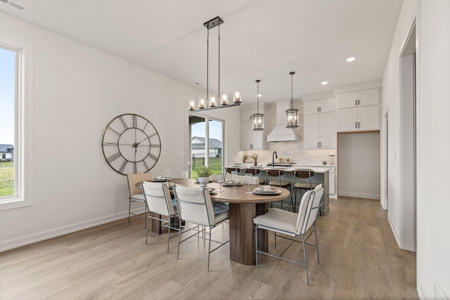 LOT523 The Brks, Columbia, MO 65201 - dining space featuring light wood-style flooring, plenty of natural light, recessed lighting, and baseboards