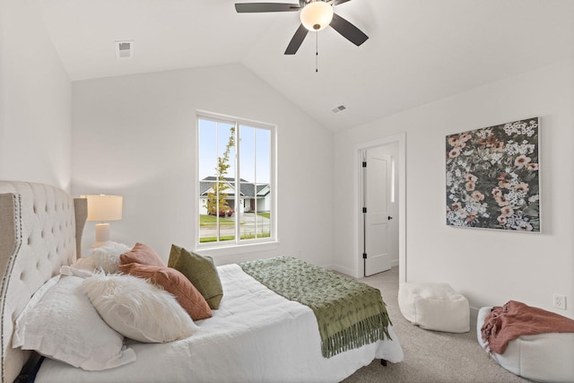 LOT523 The Brks, Columbia, MO 65201 - carpeted bedroom with vaulted ceiling, ceiling fan, and baseboards