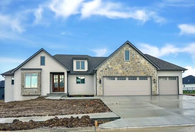 view of front of house featuring a garage