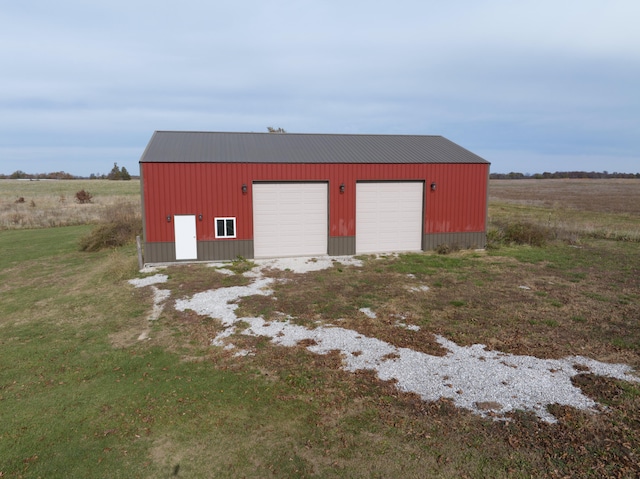 view of outdoor structure with a garage