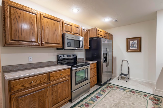 kitchen with stainless steel appliances