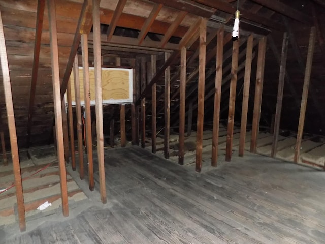 view of attic