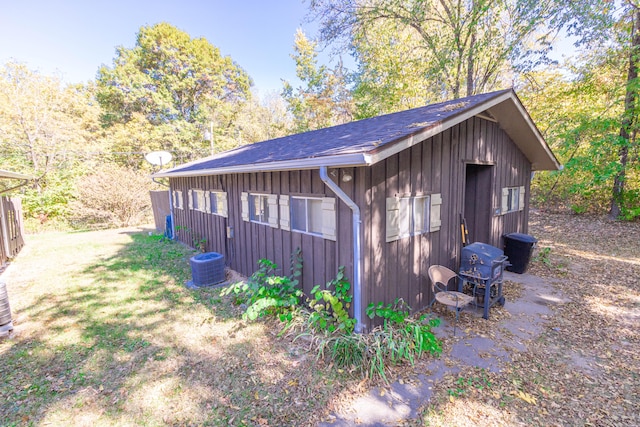 view of property exterior with cooling unit