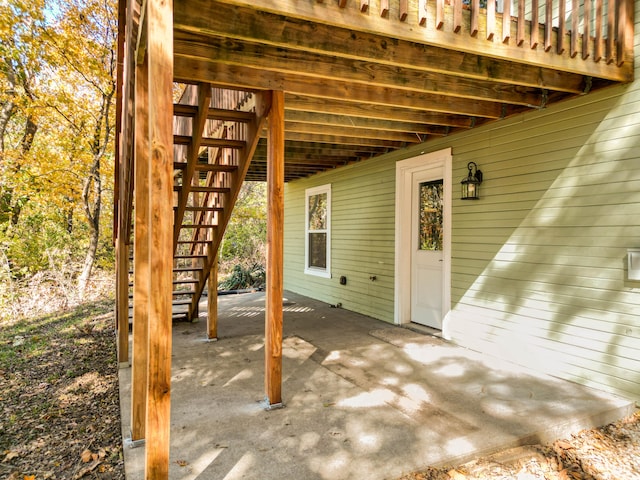 view of patio / terrace with a deck