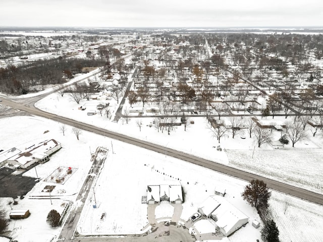 view of snowy aerial view