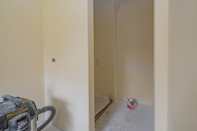 bathroom with concrete floors