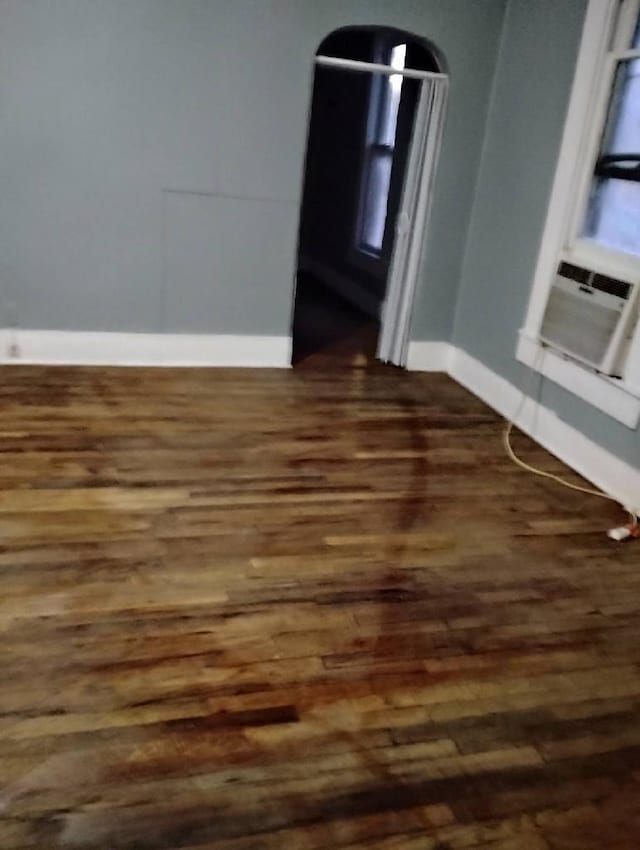 room details featuring hardwood / wood-style flooring and cooling unit