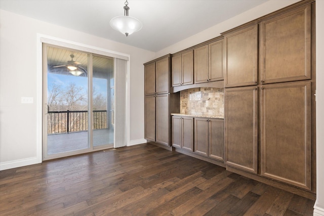 interior space featuring dark hardwood / wood-style floors