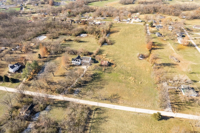 aerial view with a rural view