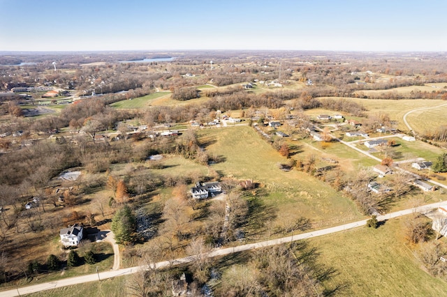 bird's eye view with a rural view