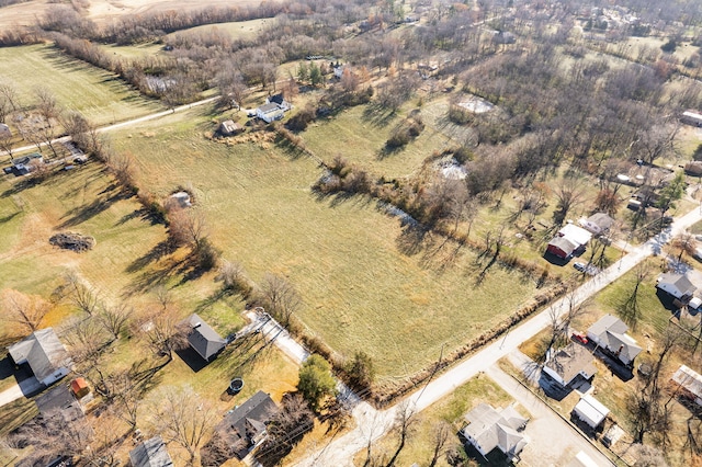 bird's eye view featuring a rural view