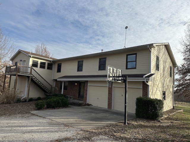 front of property featuring a garage