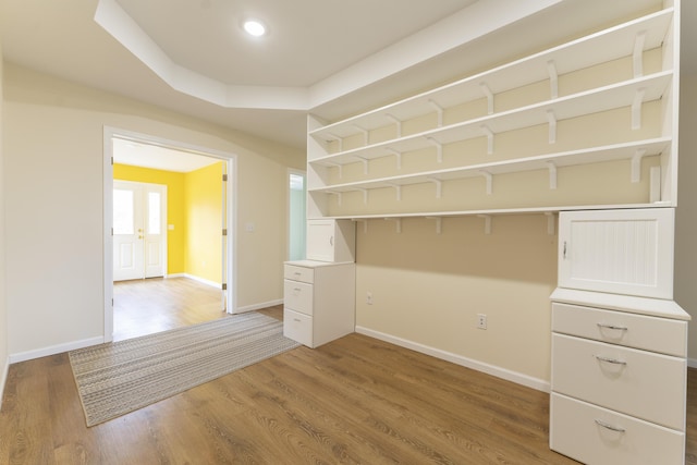 12500 W Rocheport Gravel Rd, Rocheport, MO 65279 - interior space featuring light wood finished floors, recessed lighting, a raised ceiling, and baseboards