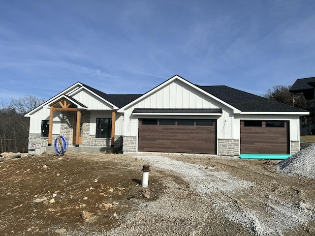 view of front of home featuring a garage