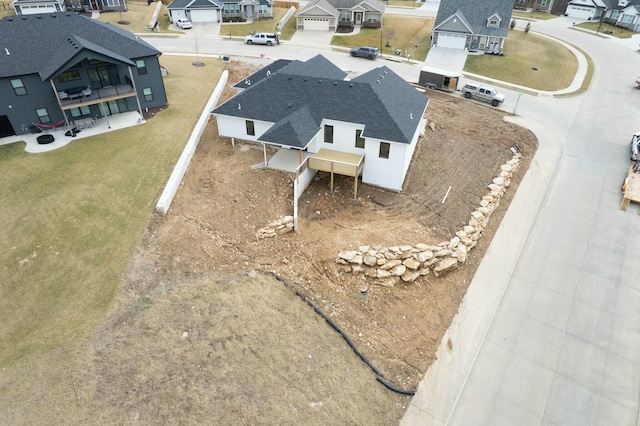 bird's eye view with a residential view