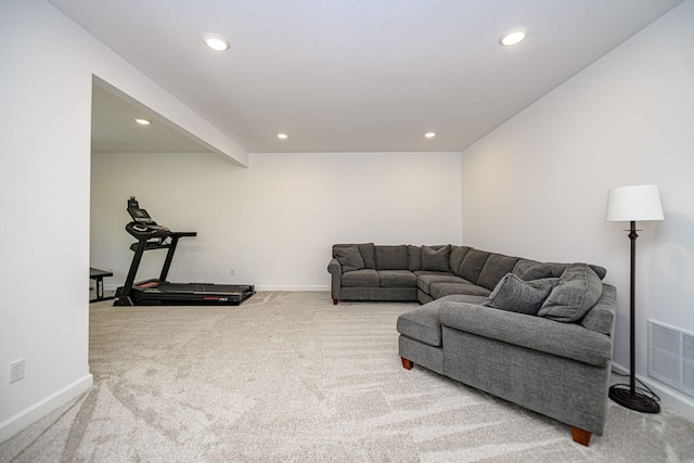 view of carpeted living room