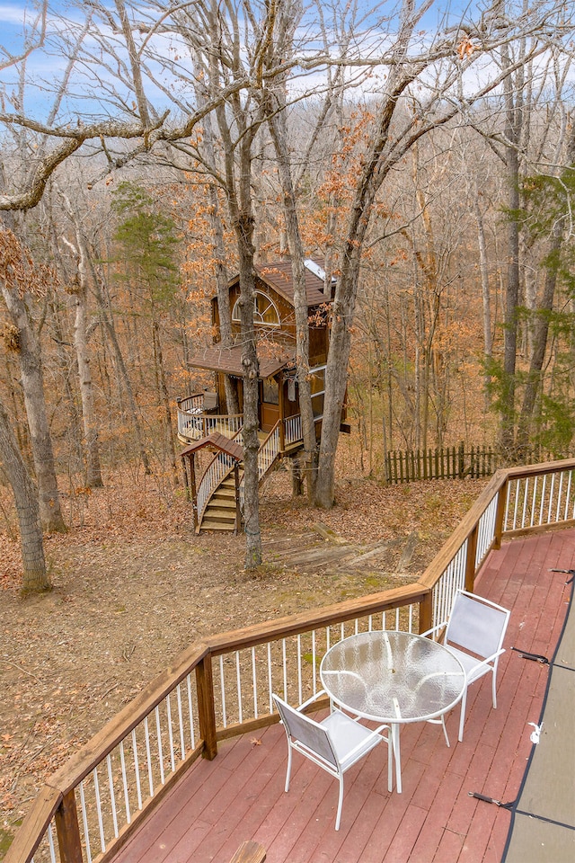 view of wooden deck