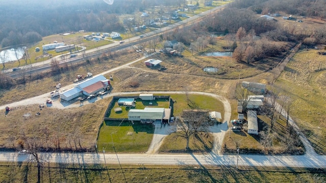 drone / aerial view featuring a rural view