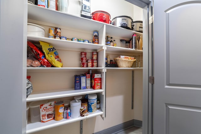 view of pantry